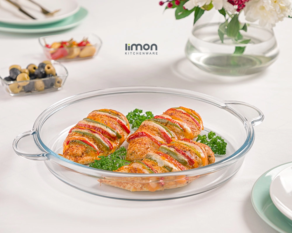 تابه گرد شیشه ای ۳.۴ لیتر لیمون