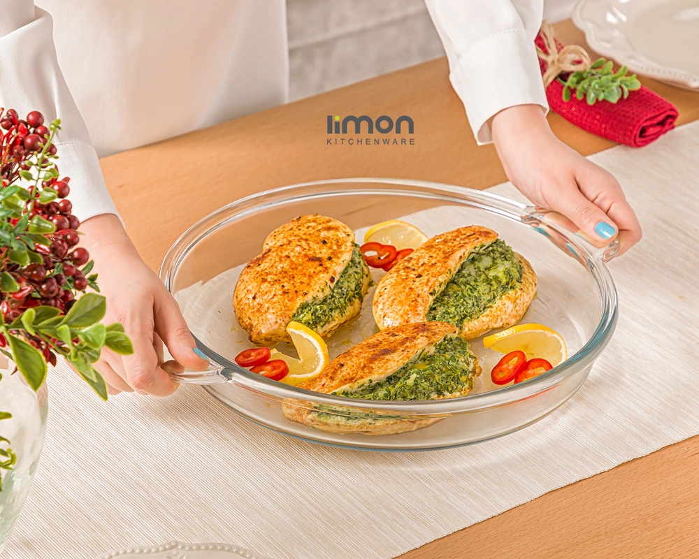 تابه گرد شیشه ای ۳.۴ لیتر لیمون