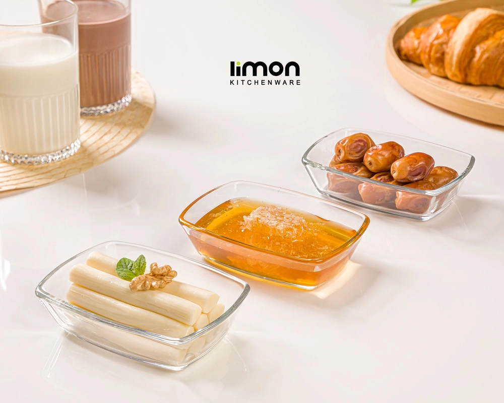 پیاله سرو شیشه ای کوچک لیمون